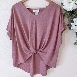 Anthropologie | Lavender Field Knot Front Tee